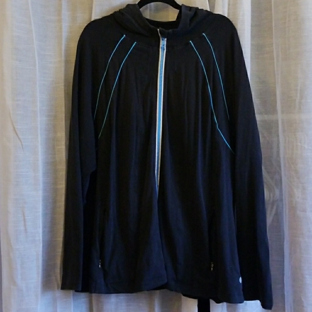 Lane Bryant- Active Black Zip Up Hoodie Plus Size